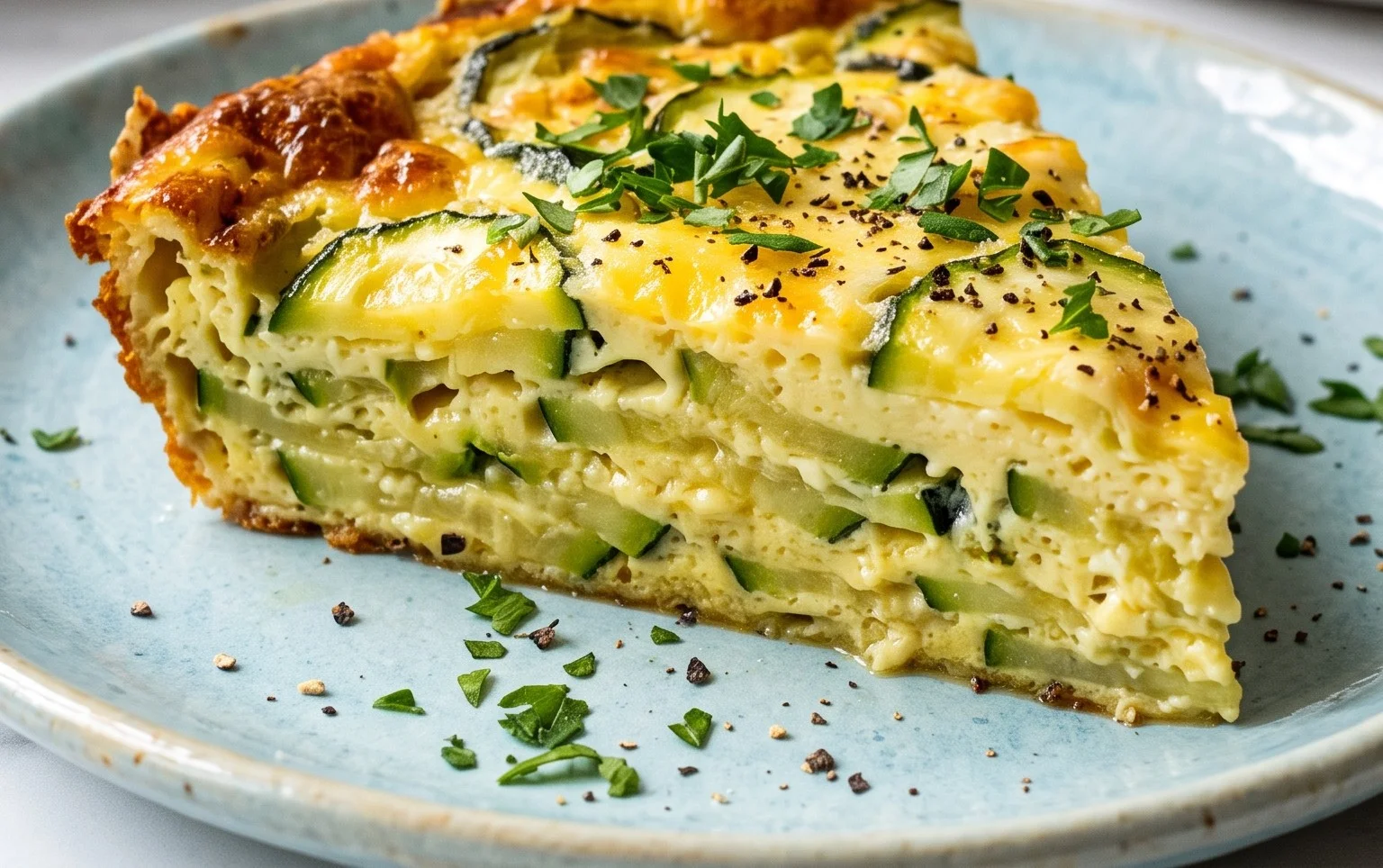 Easy Crustless Summer Zucchini Pie