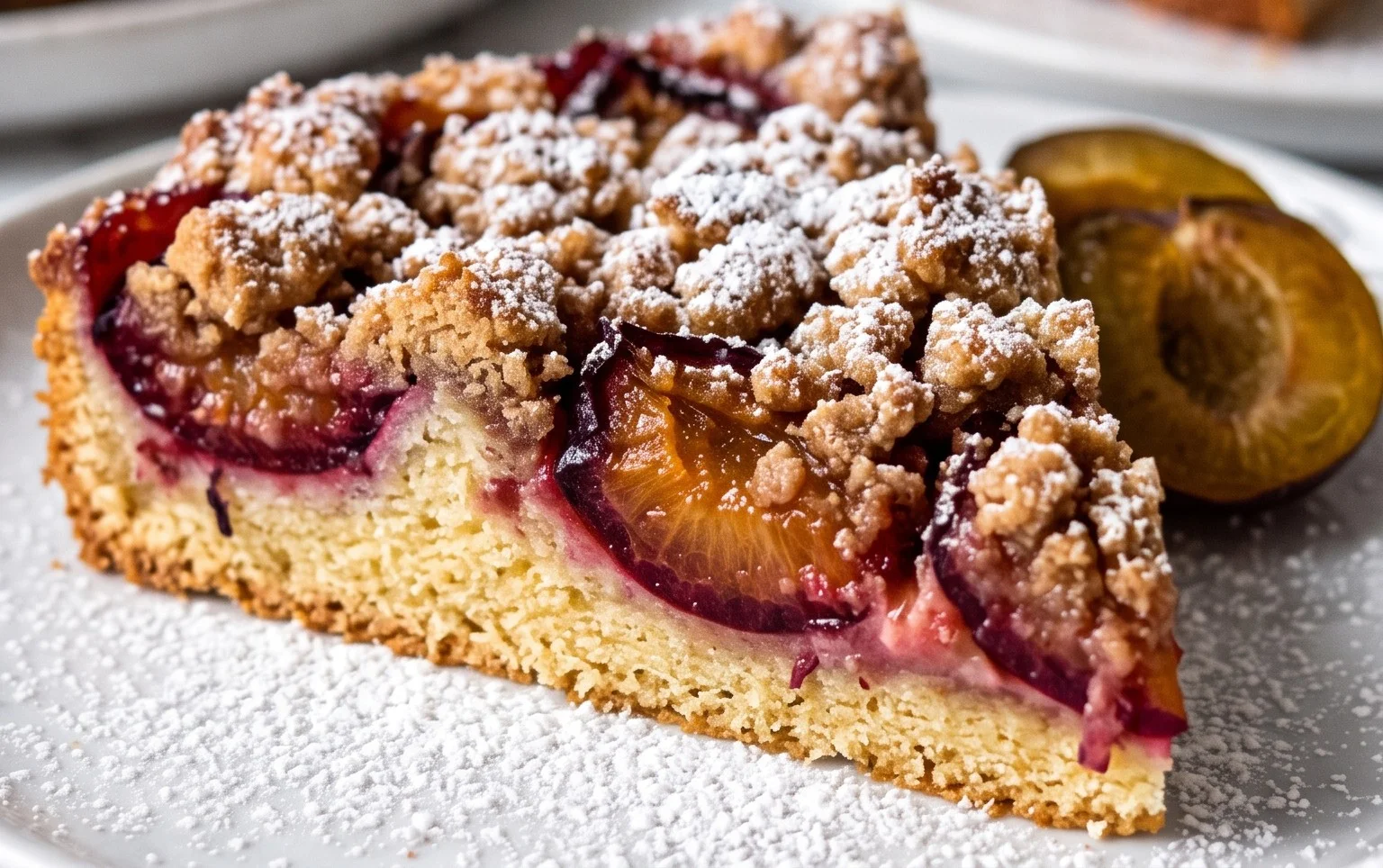 Zwetschgenkuchen mit Zimtstreuseln